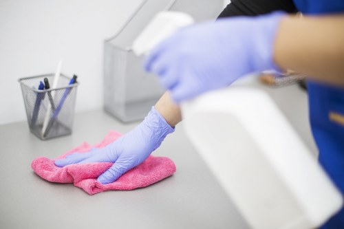 Detailed bathroom cleaning during a Surrey deep clean