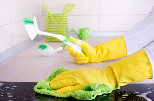 Local Surrey curtain cleaning process in a residential property