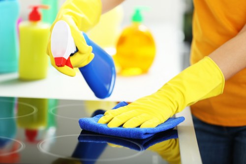 Post-construction cleaning in Surrey focusing on dust removal and final handover readiness