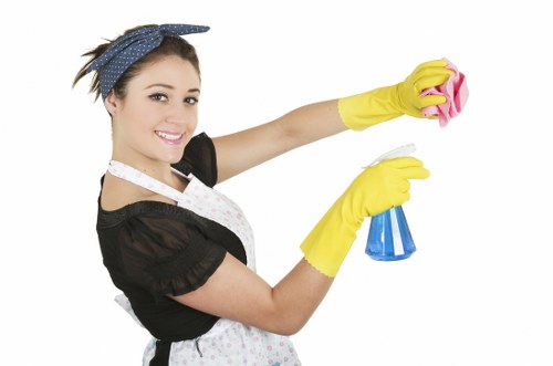 Local Surrey cleaners preparing a flat for new tenants